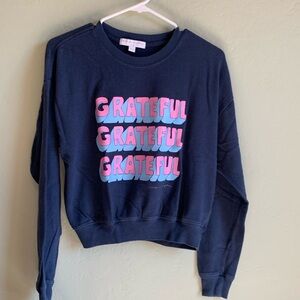 Spiritual Gangster Grateful Crewneck Sweatshirt Navy Blue sz M